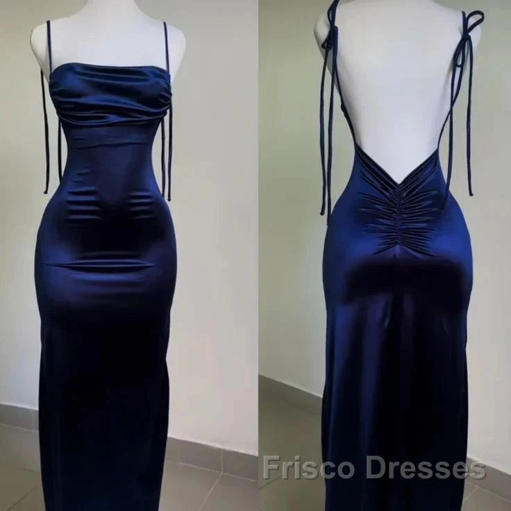 Koutun Sexy Straps Backless Formal Prom Dress Length-Floor Evening Dress