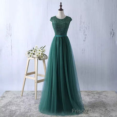 Lace And Tulle Beautiful Bridesmaid Dress, Elegant Formal Dress