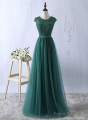 Lace And Tulle Beautiful Bridesmaid Dress, Elegant Formal Dress
