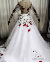 Lace Charro Quinceanera Dresses Long Sleeve
