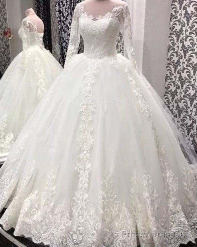 Lace Embroidery Ball Gown Wedding Dress Long Sleeves Main image