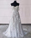 Lace Embroidery Off The Shoulder Boho Tulle Wedding Dress