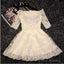 Lace Ivory Pretty Homecoming Dress,Sexy Party Dress,Charming Homecoming Dress