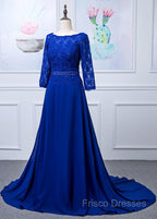 Lace Long Sleeves Scoop Neck Mother Of The Bride Dress