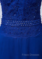 Lace Long Sleeves Scoop Neck Mother Of The Bride Dress