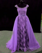 Lace Mermaid Formal Prom Dress Spaghetti Straps Removable Train