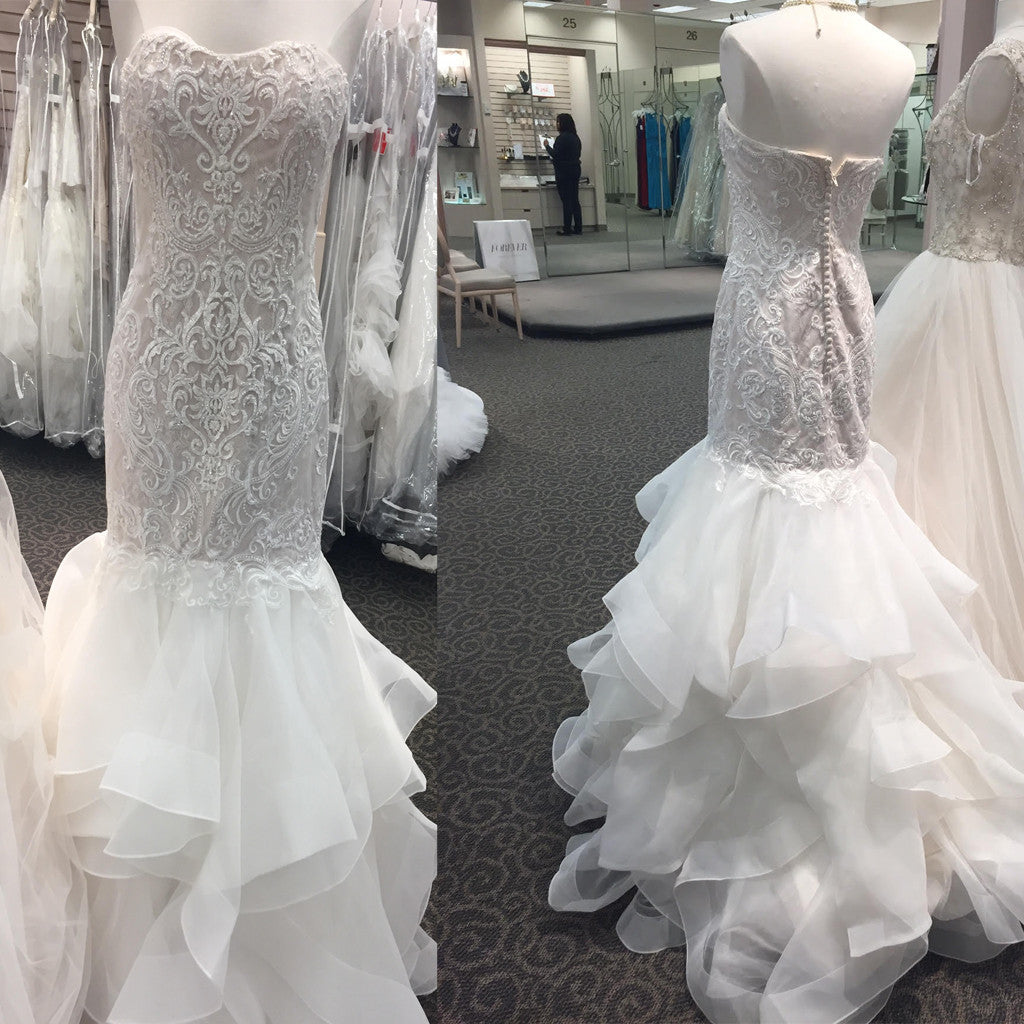 Lace Mermaid Unique Charming Wedding Party Dresses