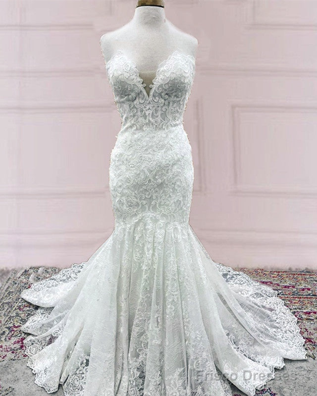 Lace Mermaid Wedding Dress Sweetheart Main image