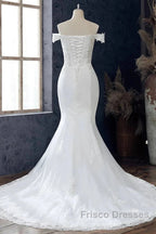 Lace Off-The-Shoulder Mermaid Wedding Dress