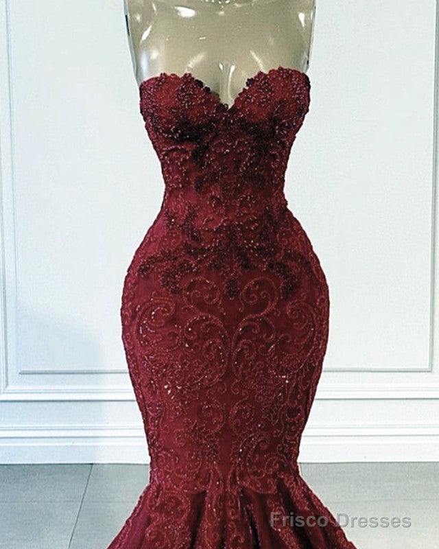Lace Sweetheart Corset Mermaid Dresses