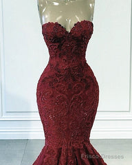 Lace Sweetheart Corset Mermaid Dresses