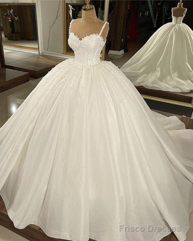 Lace Sweetheart Corset Wedding Dress Satin Ball Gown Main image