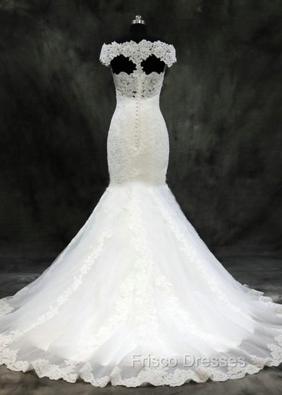 Lace Trumpet/Mermaid Sweep Train Off-The-Shoulder Wedding Dress Secondary image