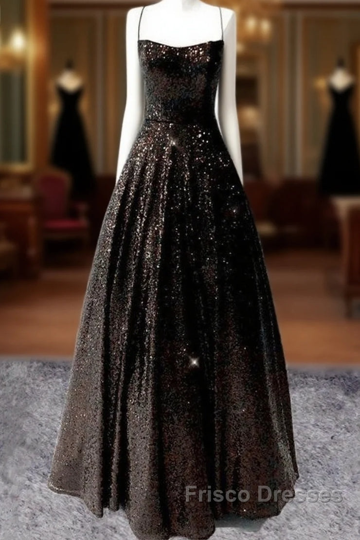 Lace Up Back Formal Prom Dress Sequins Ball Gown Main image