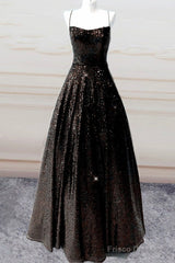 Lace Up Back Prom Dresses Sequins Ball Gown