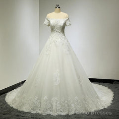 Large Tail Diamond Wedding Short Sleeved Lace High-End Wedding Band