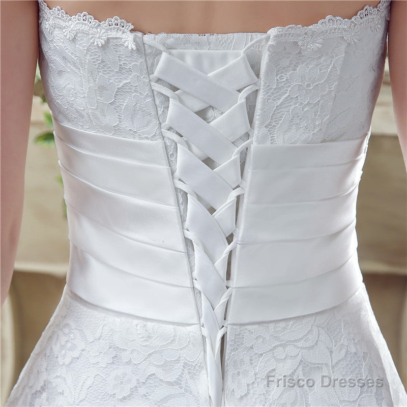 lassic Sweetheart Lace Wedding Dresses