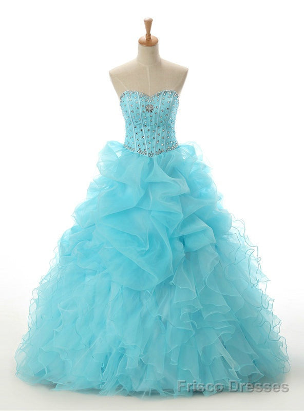 Light Blue Ball Gown Floor Length Sweetheart Quinceanera Dresses Main image