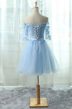 Light Blue Charming Homecoming Dress, Lovely Short Formal Prom Dress, Formal Dress