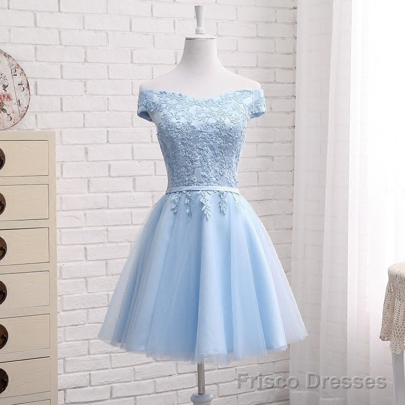 Light Blue Party Dress, Charming Blue Bridesmaid Dress , Party Dress Main image