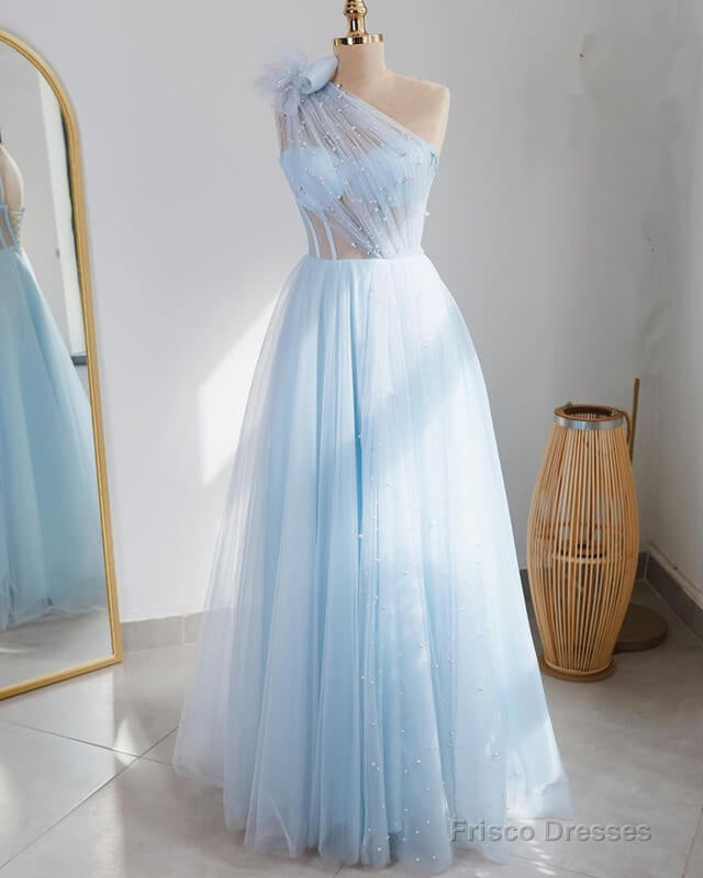 Light Blue Tulle One Shoulder Dress Main image