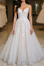 Light champagne tulle lace long Formal Prom Dresses lace formal Dresses