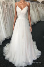 Light champagne tulle long Formal Prom Dresses, champagne tulle evening Dresses