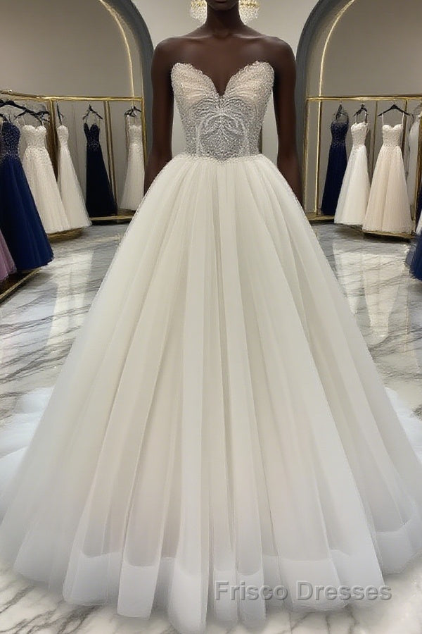 Light champagne tulle long Formal Prom Dresses, tulle evening Dresses Main image