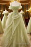 Light Green Sweetheart Beaded Off Shoulder Party Dress, Light Green Tulle Formal Prom Dress