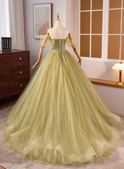 Light Green Sweetheart Tulle Long Formal Dress, Light Green Prom Dress Party Dress
