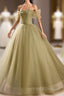Light Green Sweetheart Tulle Long Formal Dress, Light Green Formal Prom Dress Party Dress