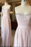 Light Pink Sweetheart Long Formal Prom Dress, Evening Dress