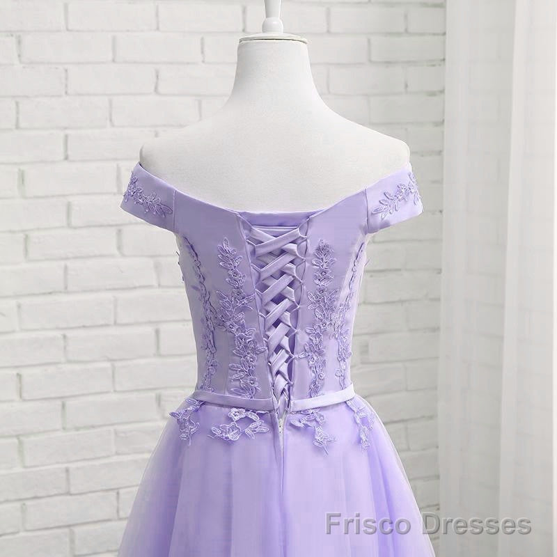 Light Purple Short Bridesmaid Dress , Tulle with Lace New Formal Dresses Secondary image
