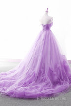 Light Purple Sweetheart Tulle Ball Gown Princess New Style Formal Dress, Purple Party Dress Formal Prom Dress