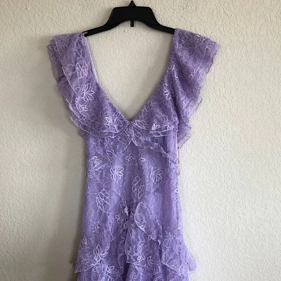 Lilac Lace Long Prom Dress Party Dress 21Th Birthday Outfits
