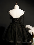 Little Black Hoco Dress Short Homecoming Dresses