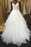 Long A-line Sweetheart Spaghetti Straps Lace Tulle Wedding Dress