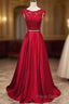 Long Applique Lace Formal Prom Dress,Stain Formal Prom Dress