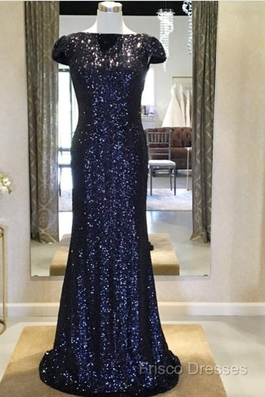 Long Burgundy Sequins Dropped Back Mermaid Bridesmaid Dress Secondary image