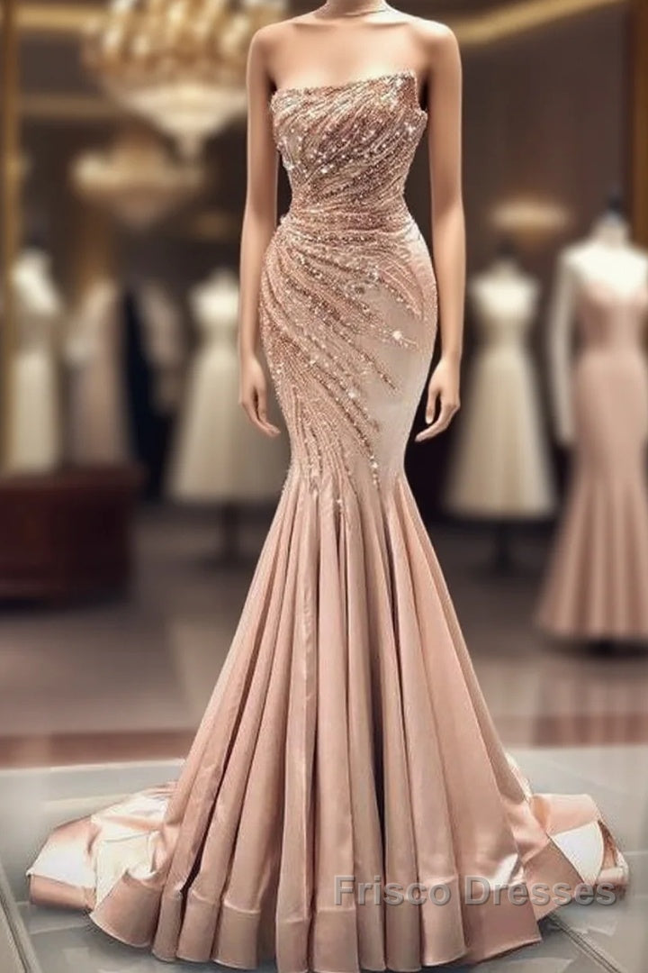 Long Formal Prom Dress Cute Girl Simple Elegant Wedding Dress