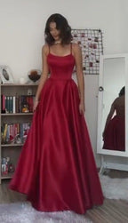 Long Red Prom Party Dress