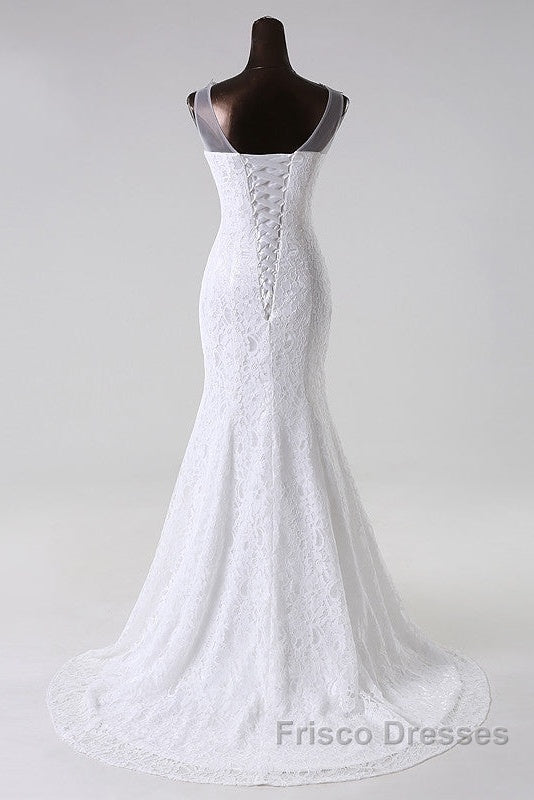 Long Scoop Lace Mermaid Wedding Dress Bridal Dress Secondary image