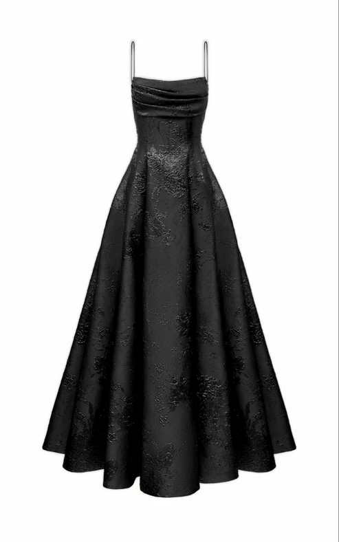 Long Spaghetti Straps A-Line Green Prom Dresses, Long Prom Dresses