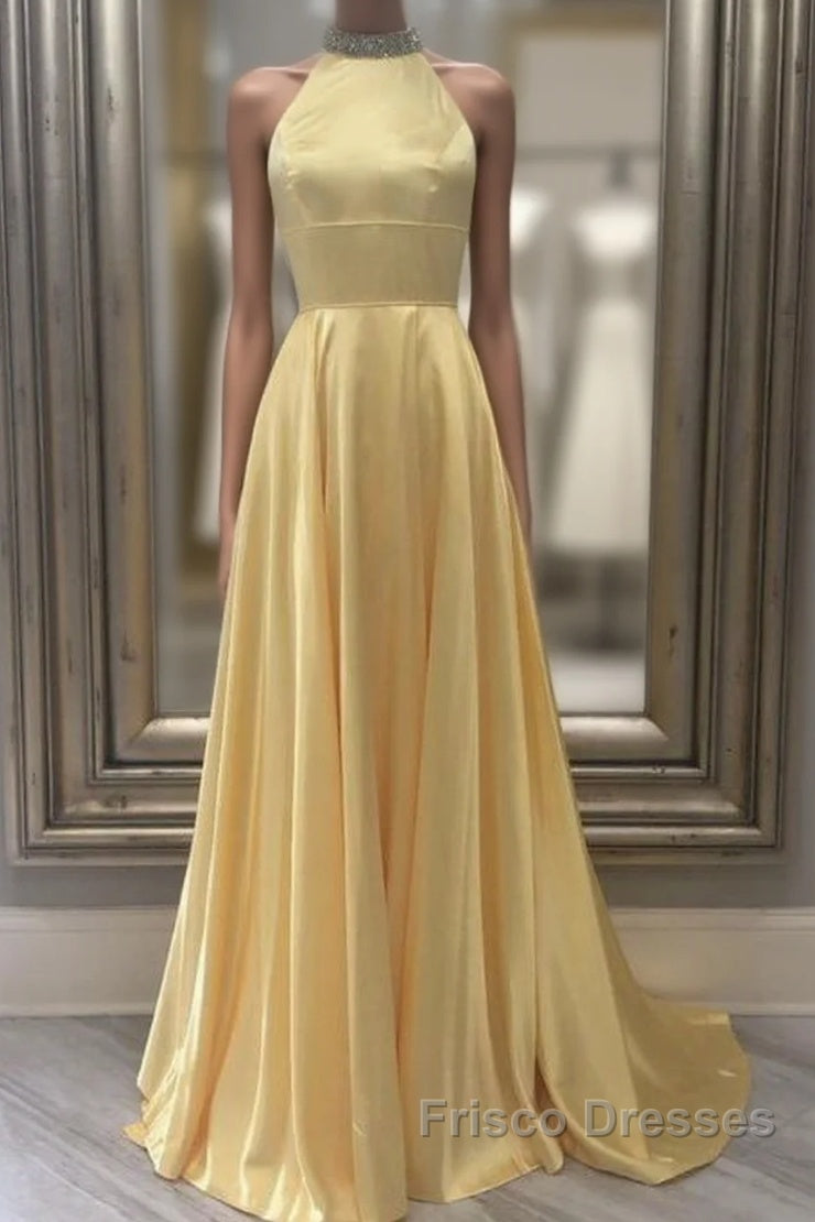 Long Yellow Formal Prom Dress For Women Formal Dress Evening Gowns Main image