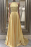 Long Yellow Formal Prom Dress For Women Formal Dress Evening Gowns