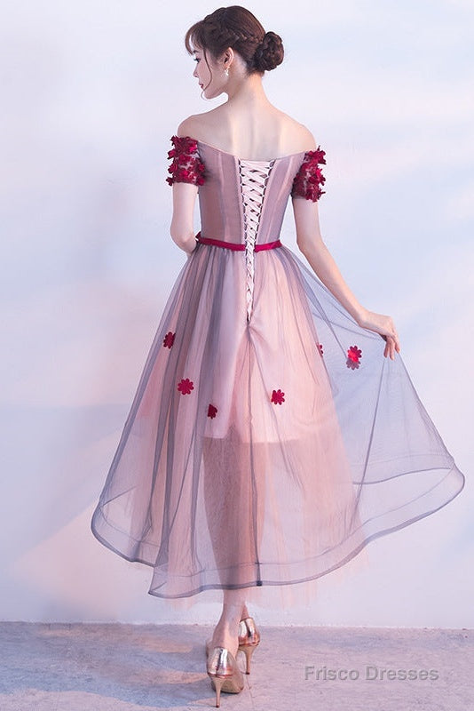 Lovely High Low Flowers Party Dress , Homecoming Dress Secondary image