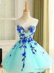 Lovely Light Blue Homecoming Dress, Cute Short Party Dress