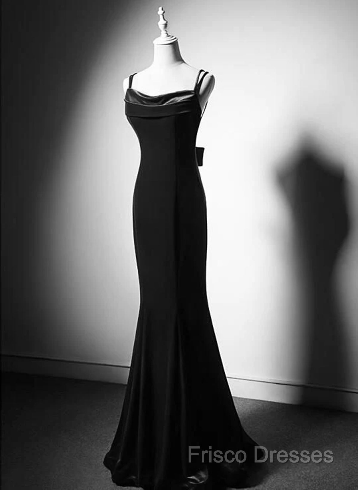 Lovely Low Back Velvet Mermaid Long Formal Prom Dress, Velvet Wedding Party Dress