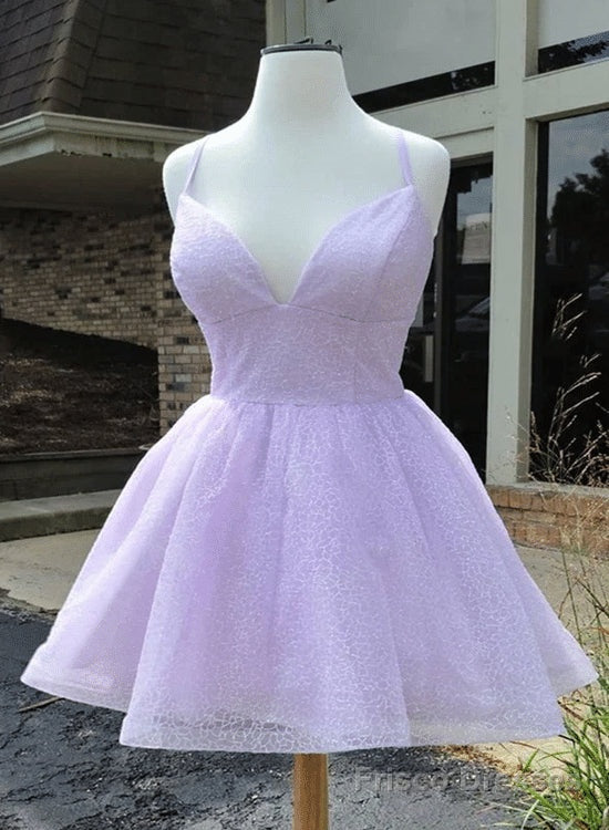 Lovely Purple Tulle Short Homeocoming Dress Purple Party Dress Prom Dress prom dresses shops Main image
