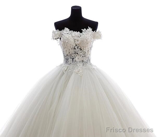 Lovely Tulle Ball Gown Sweetheart Lace Applique Formal Dress, Quinceanera Dresses